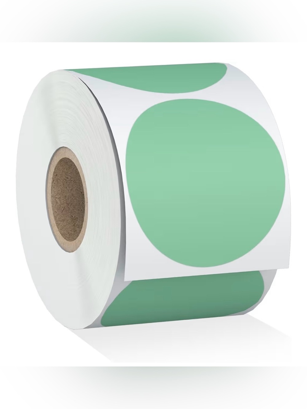 750 Self adhesive thermal labels stickers (2 inch) Green Circle